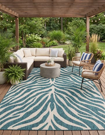 10' x 14' Easy-Clean Safari Indoor / Outdoor Rug