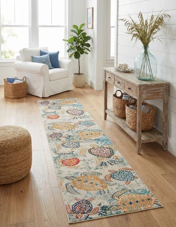 2' 7 x 13' 1 Washable Amalfi Runner Rug