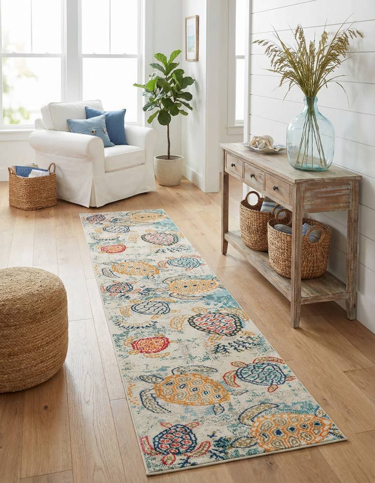 Detail image of 2' 7 x 13' 1  Washable Capri Runner Rug