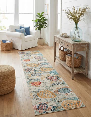 2' 7 x 13' 1 Washable Amalfi Runner Rug