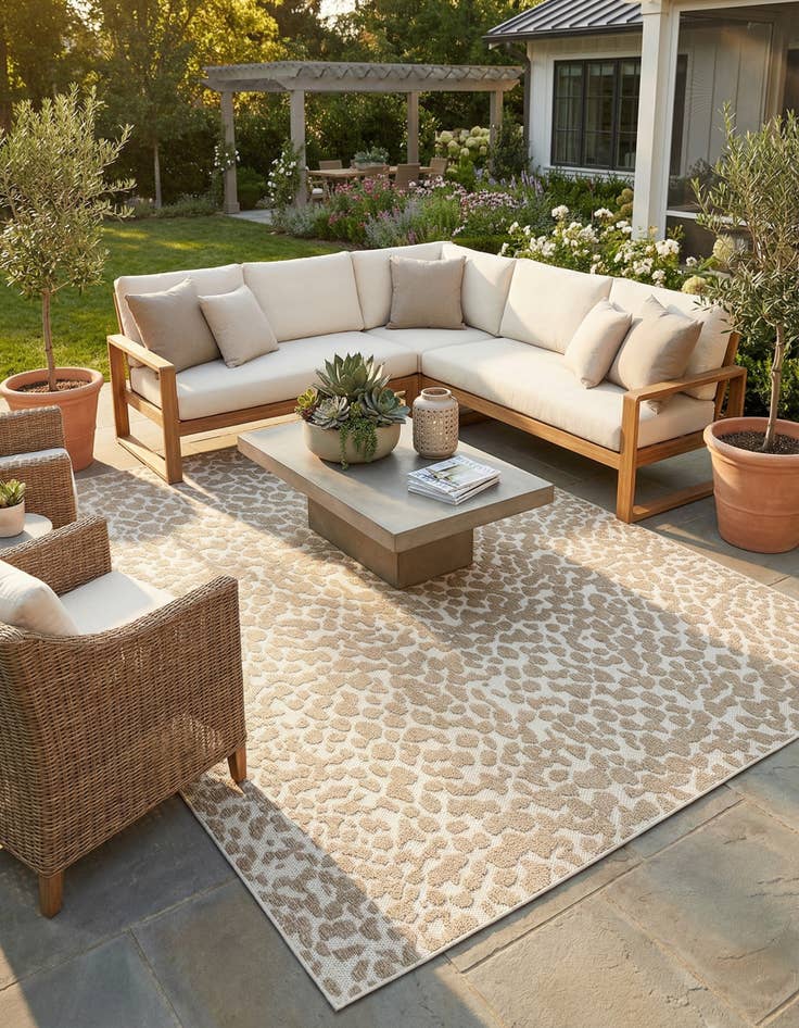 Detail image of 10' x 14' 1  Washable Safari Indoor / Outdoor Rug