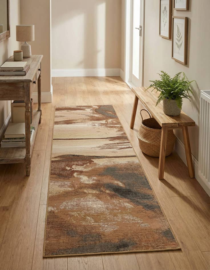 Detail image of 2' 7 x 5' 3  Washable Modern Indoor / Outdoor Runner Rug