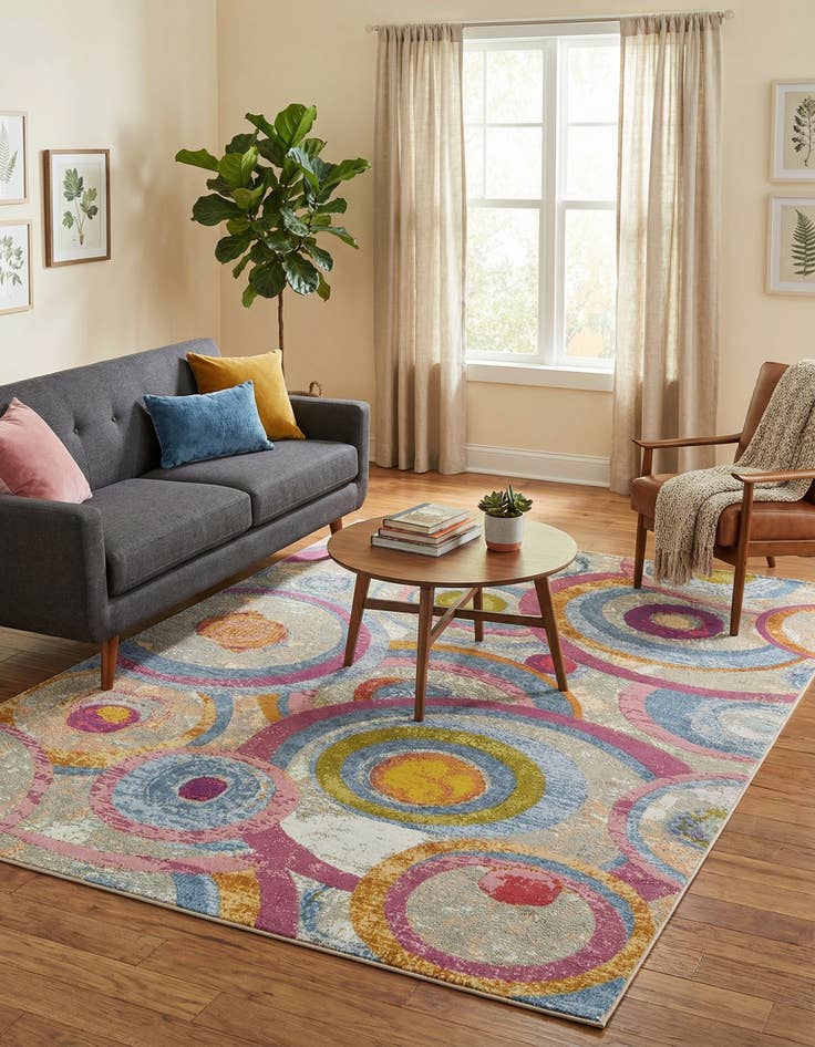 Detail image of 6' x 9' Easy-Clean Modern Indoor / Outdoor Rug