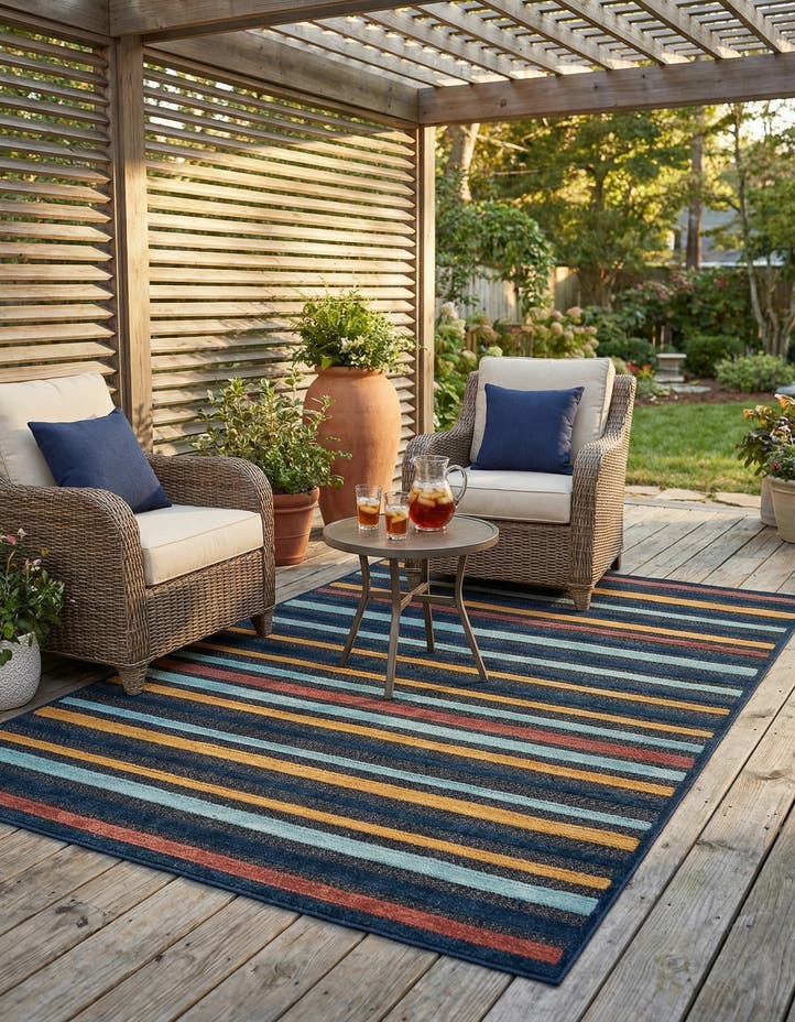 5' 3 x 8' Easy-Clean Belize Indoor / Outdoor...