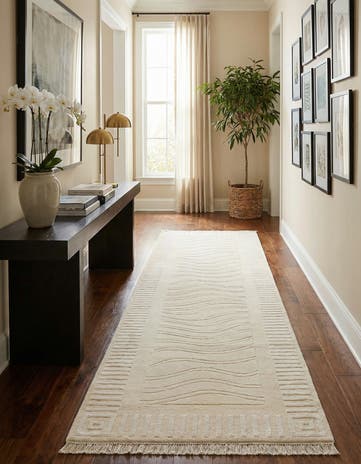 2' 11 x 9' 9 Hand Knotted Darya Wool Runner Rug