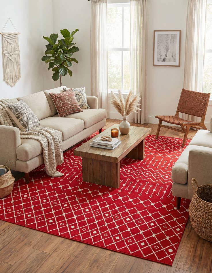 Detail image of  10' 8 x 14' Moroccan Trellis Rug