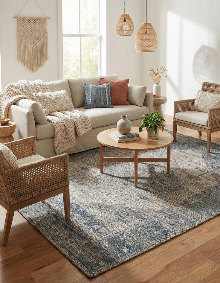 Detail image of 7' 10 x 10'  Hand Woven Chenille Jute Rug