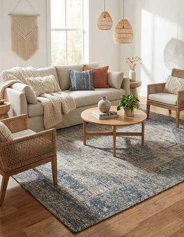 7' 10 x 10' Hand Woven Chenille Jute Rug