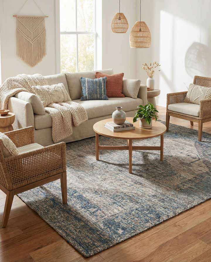 7' 10 x 10' Hand Woven Chenille Jute Rug