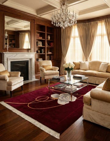 5' 8 x 8' Hand Knotted Darya Rug