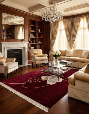 5' 8 x 8' Hand Knotted Darya Rug