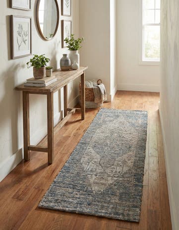 2' 2 x 6' 1 Hand Woven Chenille Jute Runner Rug