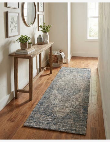2' 2 x 6' 1 Hand Woven Chenille Jute Runner Rug
