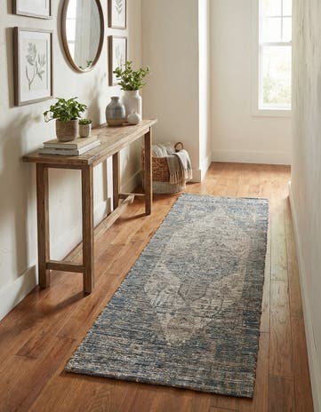 2' 2 x 6' 1 Hand Woven Chenille Jute Runner Rug