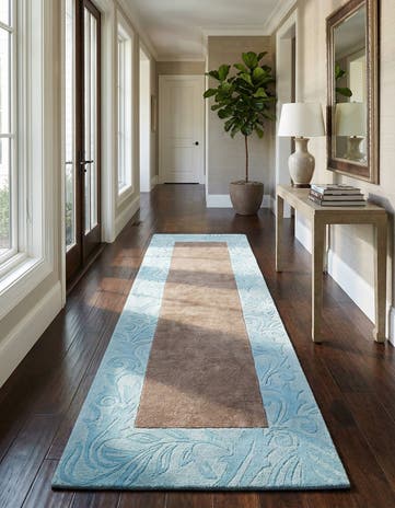 2' 9 x 10' Hand Knotted Darya Wool Runner Rug