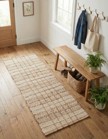 2' x 5' 1 Hand Braided Laurel Handwoven Jute Runner Rug