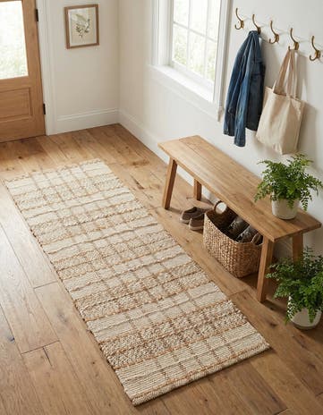 2' x 5' 1 Hand Braided Laurel Handwoven Jute Runner Rug