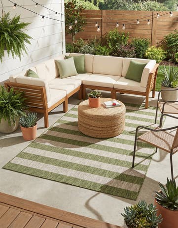 6' x 9' Easy-Clean Ribbon Indoor / Outdoor Rug