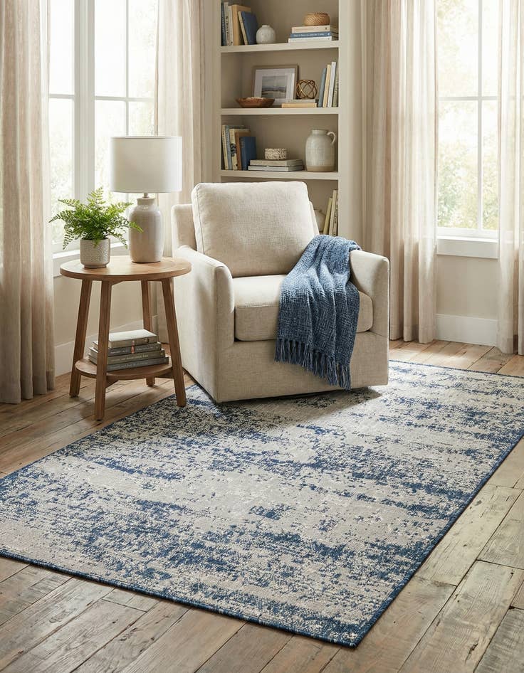 Detail image of 3' 6 x 6'  Washable Modern Indoor / Outdoor Rug