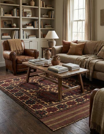 4' 4 x 6' 2 Hand Knotted Sumak Wool Rug