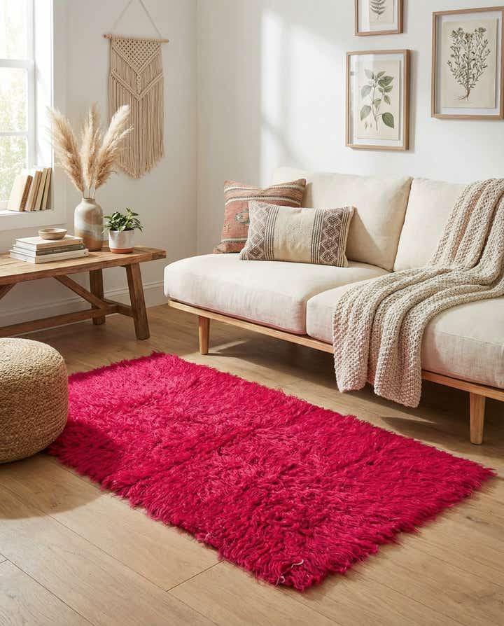 2' 3 x 4' 6 Hand Knotted Moroccan Wool Runner Rug