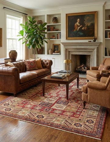 5' 7 x 8' Hand Knotted Kazak Oriental Rug