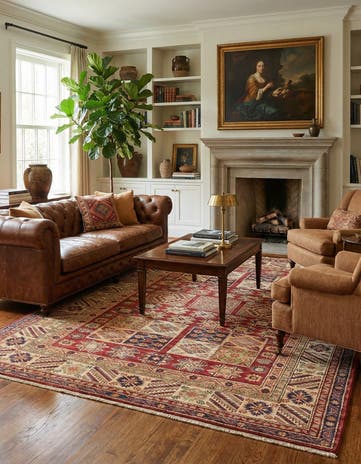 5' 7 x 8' Hand Knotted Kazak Oriental Rug