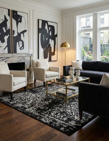 5' x 6' 9 Art Inspired Wool Rug
