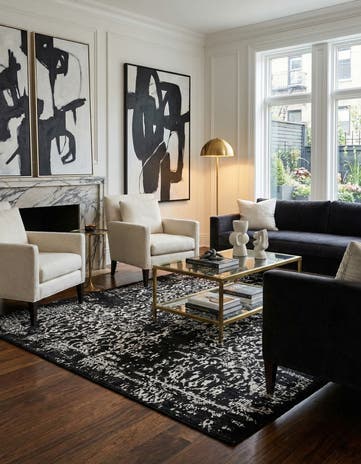 5' x 6' 9 Art Inspired Wool Rug
