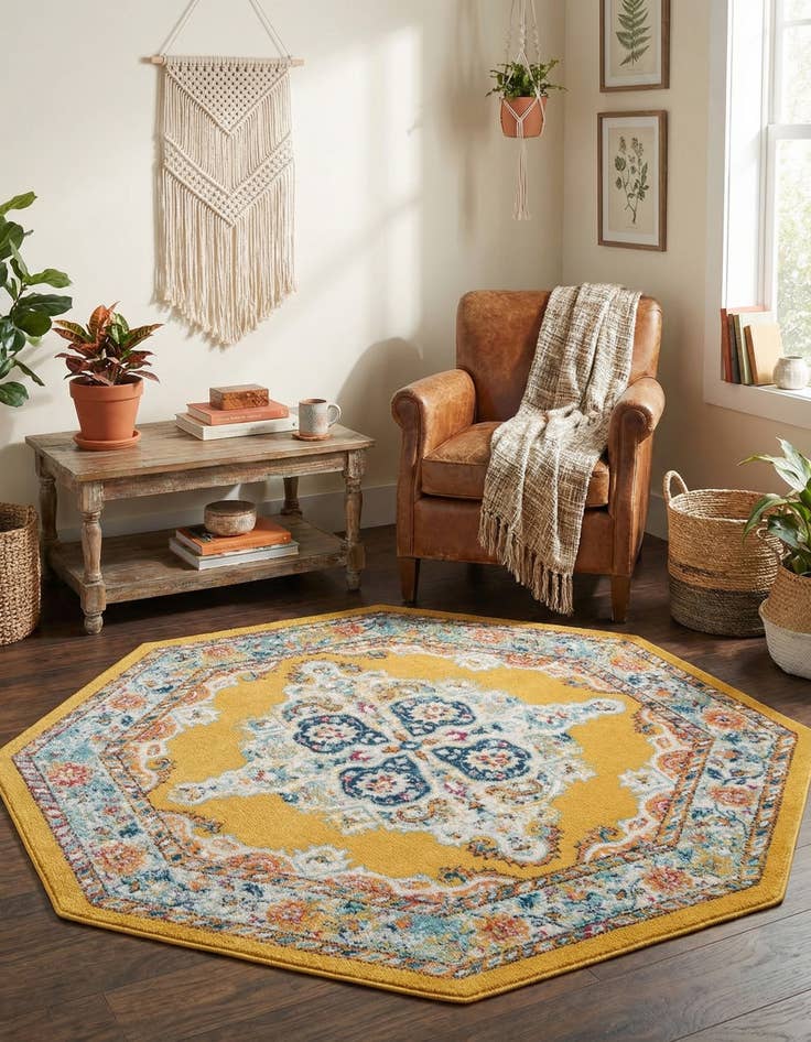 Detail image of 5' x 5' Parker Octagon Rug
