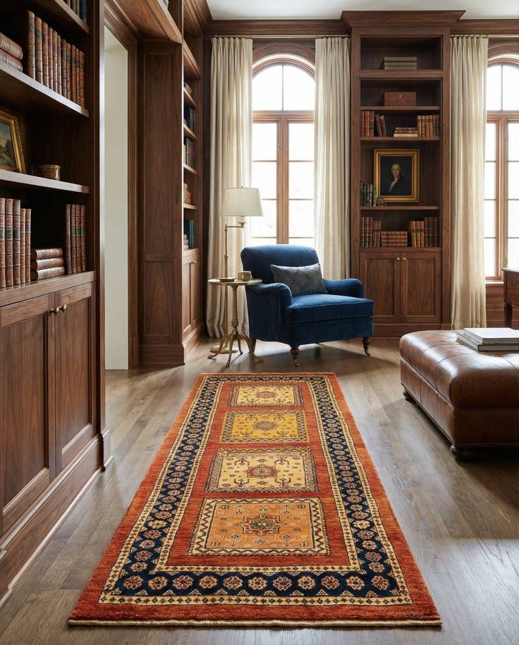 Detail image of 2' 7 x 9' 8 Luribaft Wool Runner Rug