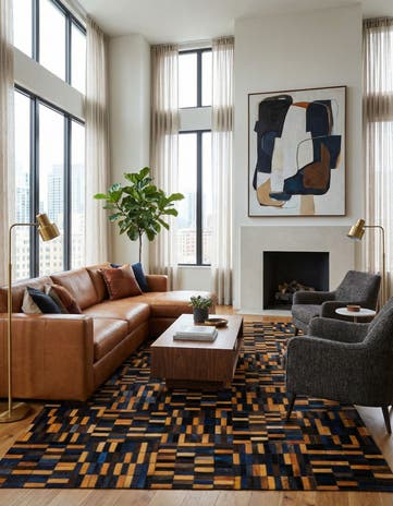 5' x 7' 11 Cowhide - Patchwork Rug
