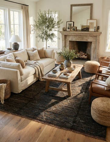 8' 2 x 10' 9 Hand Knotted Moroccan Wool Rug