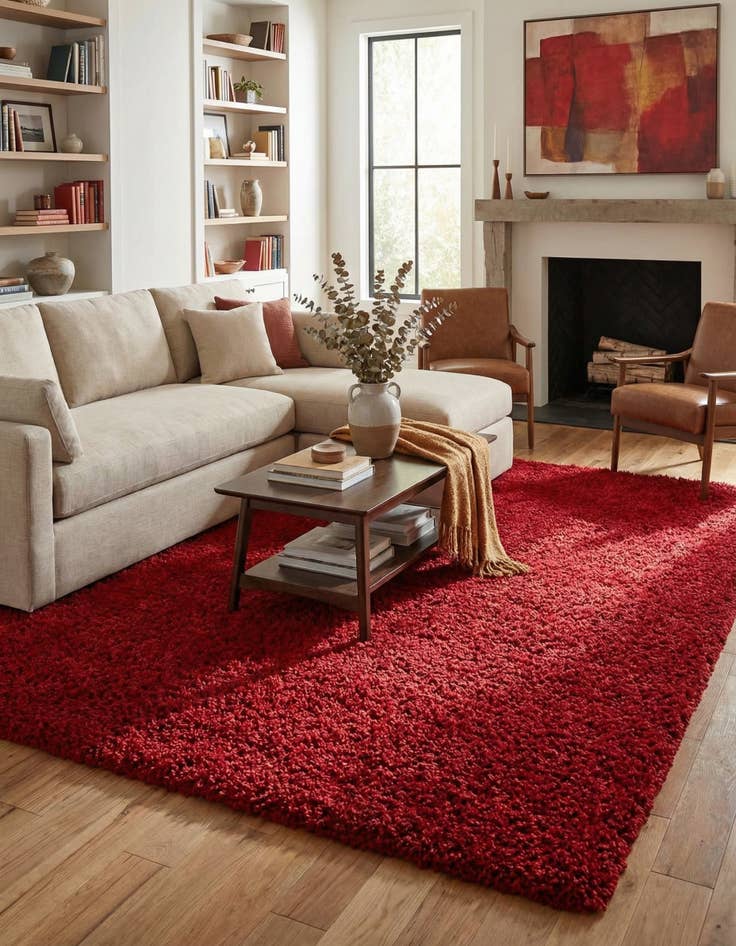 Detail image of 9' x 12' Solid Shag Rug