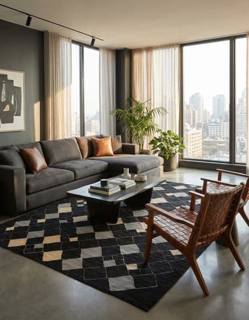 8' x 9' 7 Hand Woven Kilim Modern Wool Rug