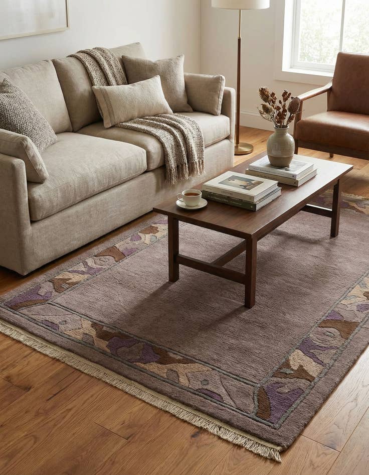 Detail image of  4' 1 x 6' 3  Hand Knotted Tibet Wool Rug