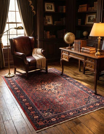 4' 4 x 6' 11 Hand Knotted Goltuk Persian Wool Rug