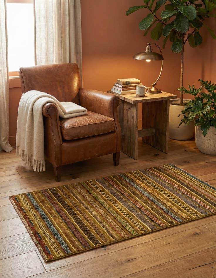 Detail image of 2' 9 x 4' 1  Hand Knotted Modern Ziegler Rug