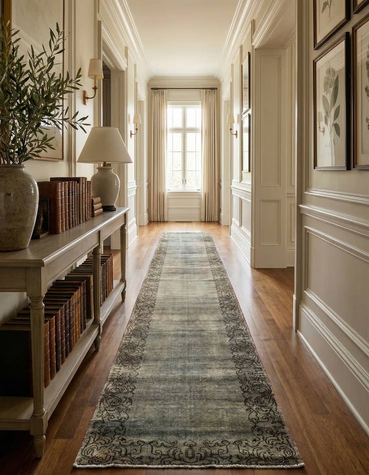 Detail image of 2' 5 x 17' 10  Hand Knotted Ultra Vintage Persian Wool Runner Rug