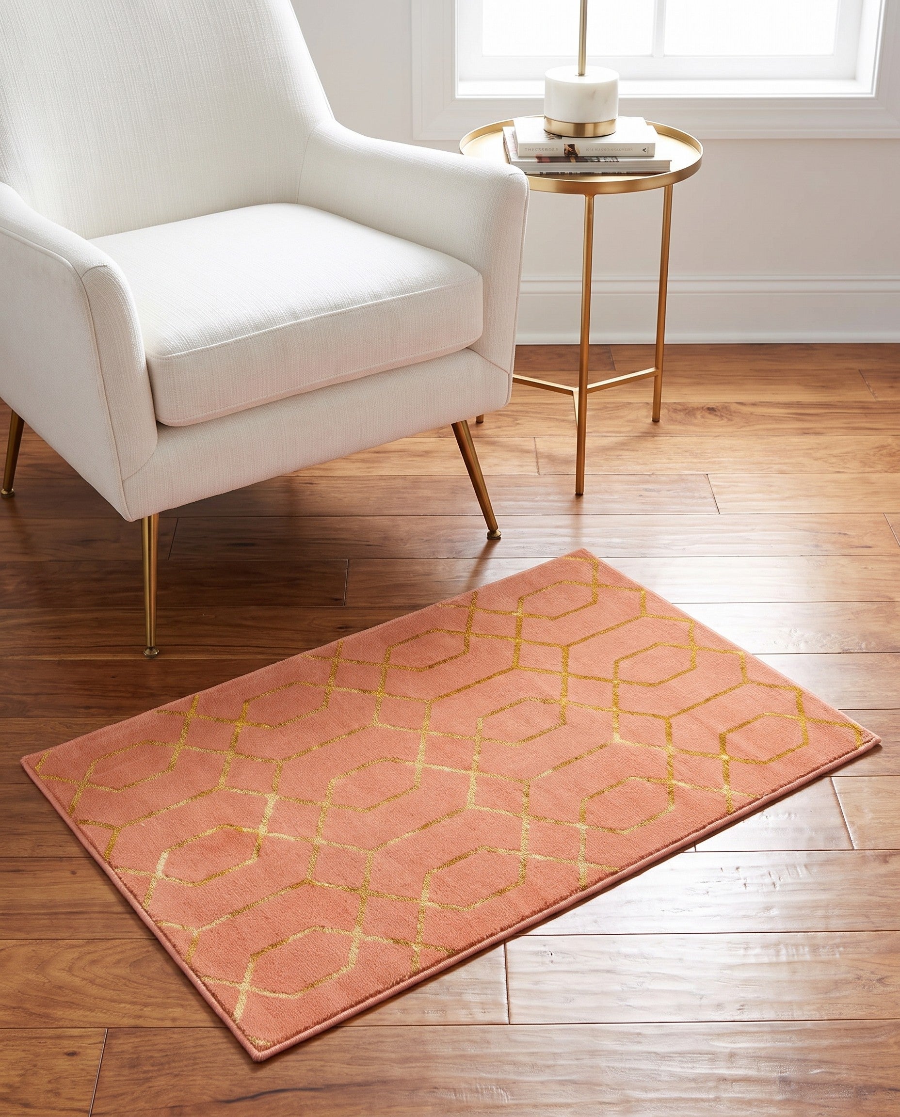 Coral Gold Marilyn Monroe™ Glam Trellis Rug