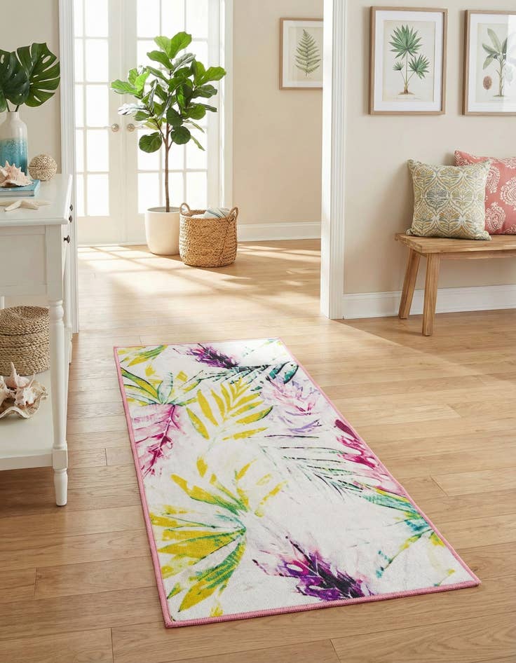 Detail image of 2' x 3' 11 Easy-Clean Jill Zarin Caribbean Indoor / Outdoor Runner Rug