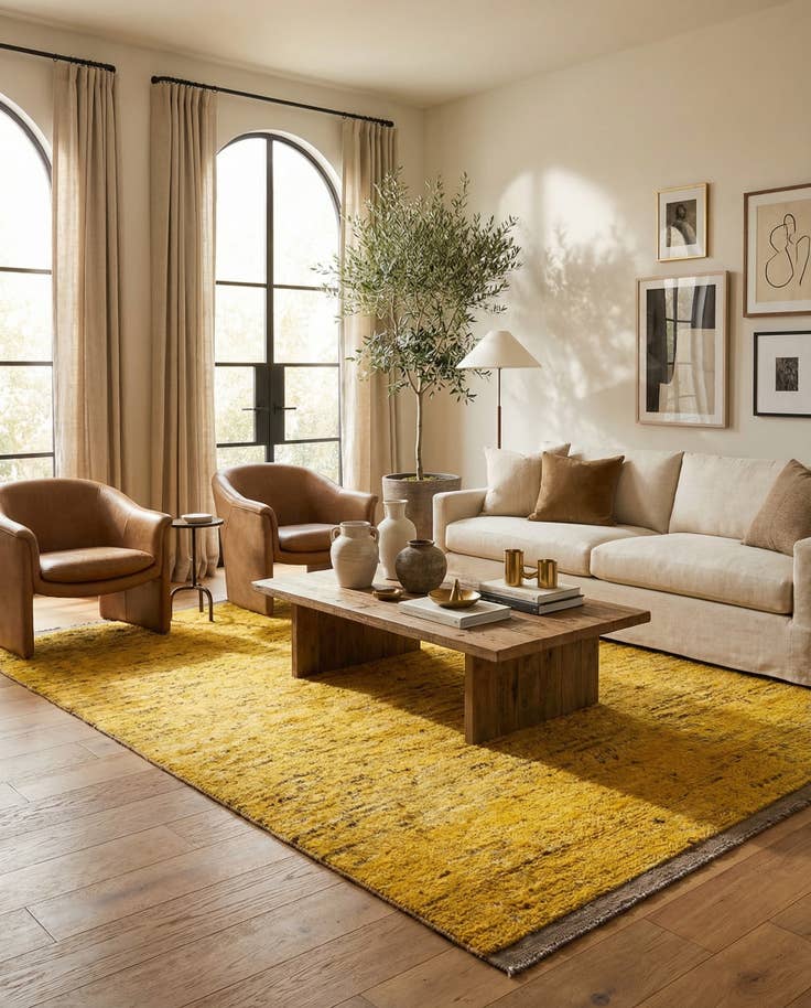 Detail image of 5' 6 x 7' 10 Hand Knotted Moroccan Wool Rug