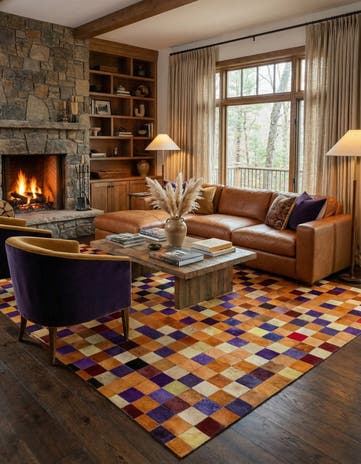 8' x 10' Cowhide - Patchwork Rug