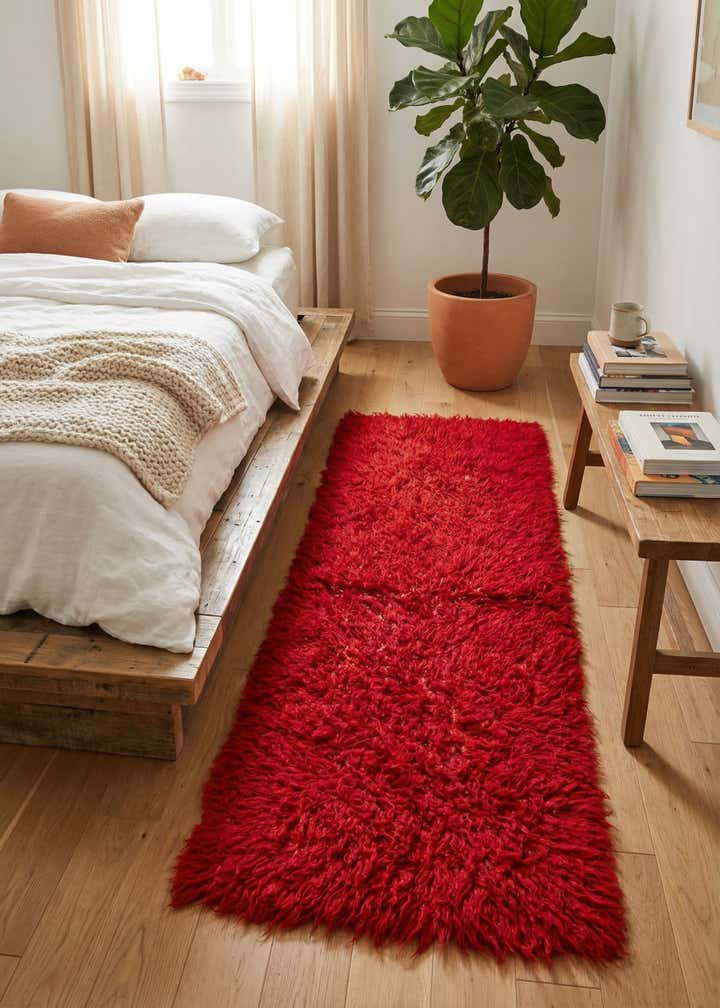 2' 4 x 4' 7 Hand Knotted Moroccan Wool Rug