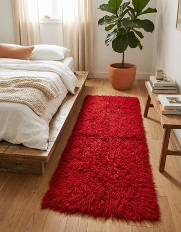 2' 4 x 4' 7 Hand Knotted Moroccan Wool Rug