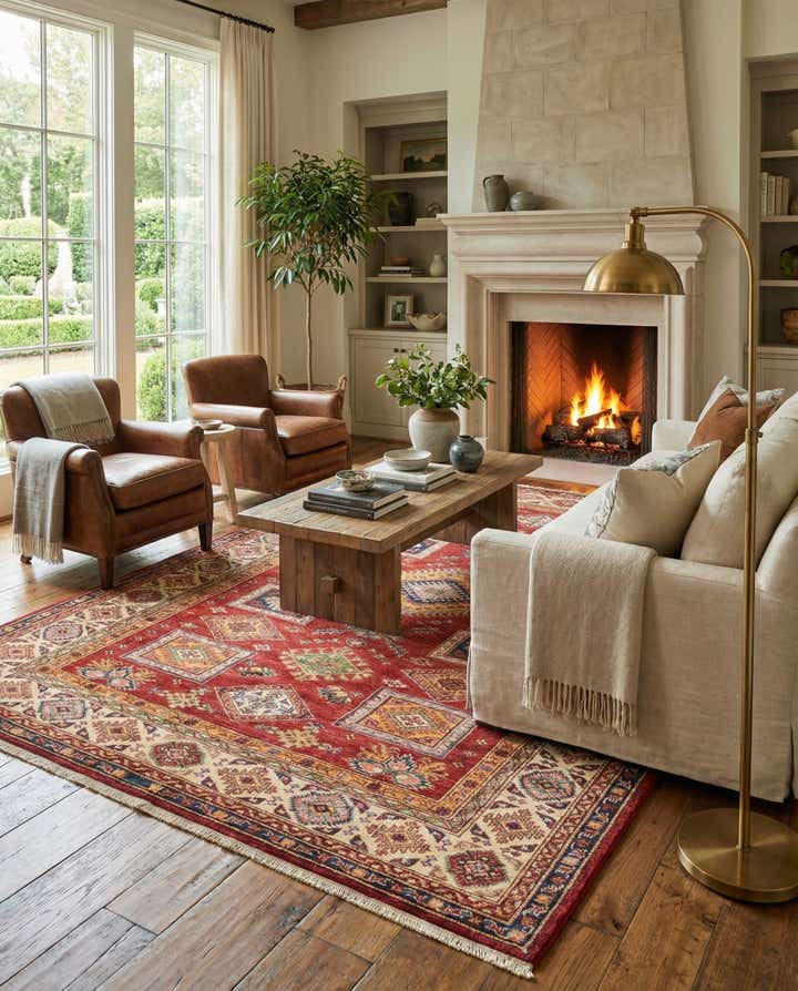5' 10 x 7' 10 Hand Knotted Kazak Oriental Rug