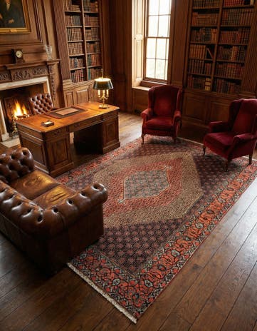 6' 11 x 9' 9 Abadeh Wool Rug