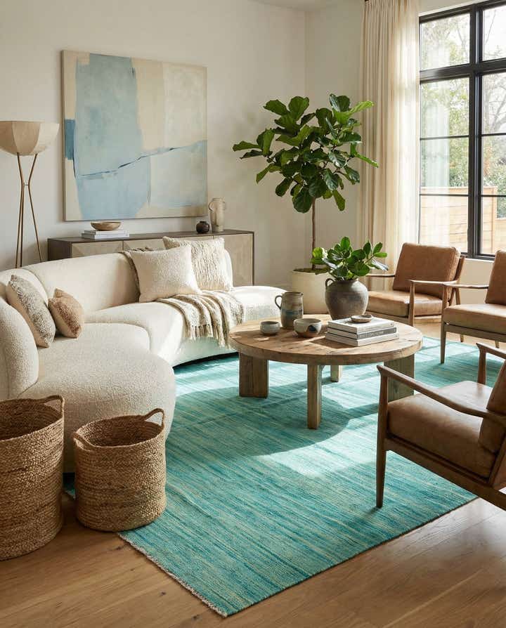 6' x 9' 2 Hand Woven Kilim Modern Wool Rug