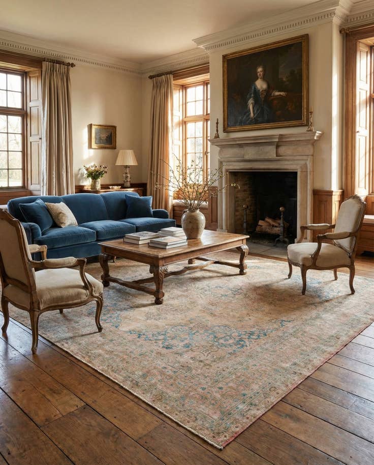 Detail image of 9' 8 x 12' 3 Hand Knotted Ultra Vintage Persian Wool Rug