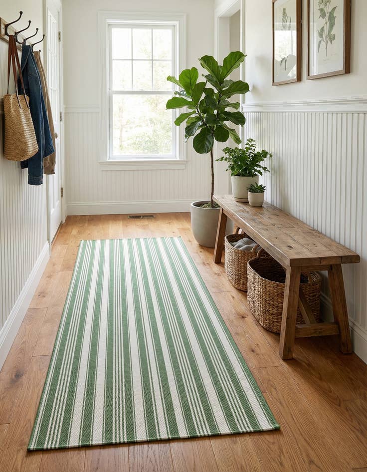 Detail image of 2' x 5' 1  Hand Woven Jill Zarin English Manor Farmhouse Wool Runner Rug